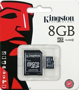Kingston 8GB MicroSDHC MicroSD SDHC SD Class 4 Flash TF Memory Card 8 GB