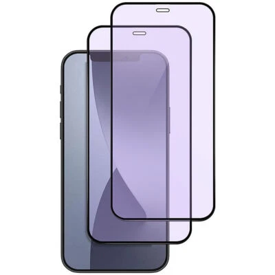 Protector de pantalla de vidrio templado anti azul 4 piezas para iPhone 8/12/13/14/15 Pro Max Foto 1 de 4
