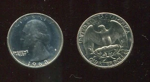 1968-S WASHINGTON QUARTER (A916) FIRST YEAR WITH THE "S" ON THE FRONT OF COIN - Picture 1 of 3