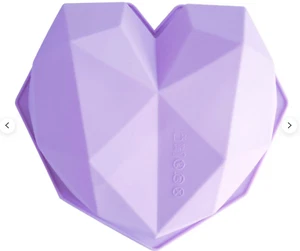 BREAKABLE HEART MOLD Purple, Large Heart Chocolate Mold, Valentines Day Baking, - Imagen 1 de 3