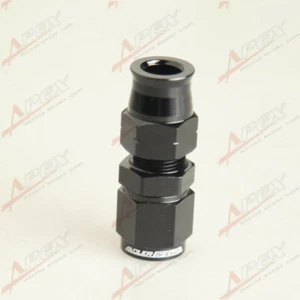 AN-6 6AN AN6 Straight Female To 3/8" Tube Adapter Fitting Black - Picture 1 of 7