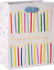 9" Birthday Gift Bag, Happy Birthday Candles (1 Bag)