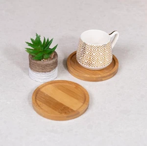 2-Piece Bamboo Tea Tray Set – Elegant Natural Serving Trays forTeacups and Snack - Picture 1 of 4