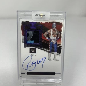 WWE 2023 Impeccabile Rey Mysterio Elegance Memorabilia Patch Auto VIOLA SP 18/25 - Foto 1 di 2