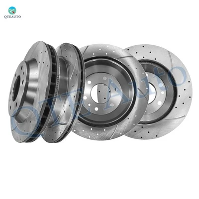 Set 4 Front 305mm-Rear 325mm Drilled Brake Disc Rotors For 2002-2005 GMC Envoy - Image 1 of 4