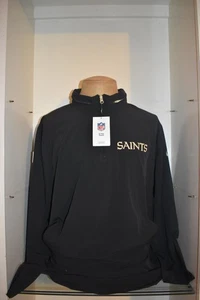 Nike New Orleans Saints Sideline Pullover Jacket Men's XL Black NWT - Picture 1 of 6