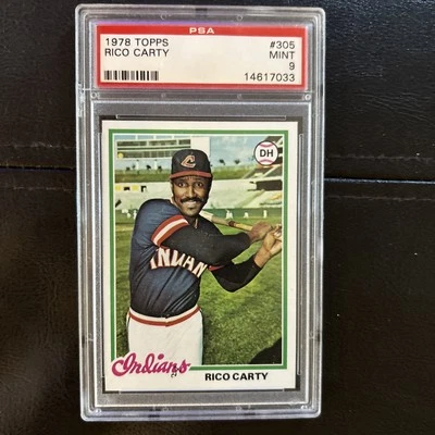 Rico Carty 1978 Topps #305 PSA 9 como nuevo - indios Foto 1 de 4