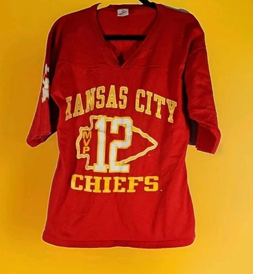 Camiseta deportiva Jostens Kansas City Chiefs MVP #12 para hombre talla M vintage usada Foto 1 de 4