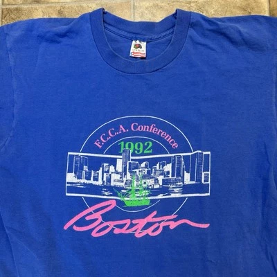 De colección Años 90 FOTL FCCA Conferencia 1992 Boston Blue Xerox XL 23x30 Company Tech EE. UU. Foto 1 de 4