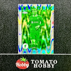 TOPPS CHROME UEFA 2024-25 VIRGIL VAN DIJK /225 NIGHT VISION RAYWAVE LIVERPOOL - Picture 1 of 2