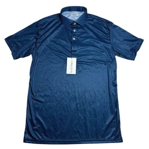 Polo Collars and Co Para Hombres Cuello Semi Extendido Talla Grande Azul Lunares Golf Deporte - Imagen 1 de 9
