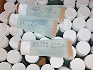 BULK LOT OF 72 TERRA GREEN White Tea SHOWER GEL .75oz Hotel Travel Airbnb Size - Picture 1 of 5