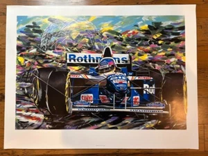 Poster serigrafia Randy Owens Homecoming Damon Hill campione del mondo di corse F1 1996 - Foto 1 di 8