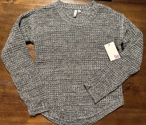 SO for Kohl's Girl's Long Sleeve Crew Neck Sweater Gray Haze Large (10-12) NWT - Picture 1 of 12