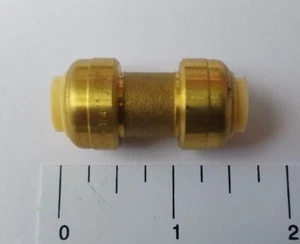 1 PEZZO GIUNTI PUSH FIT 1/4" X 1/4", OTTONE SENZA PIOMBO - Foto 1 di 2