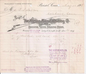 ¡Recibo de fabricación Horton vintage 11 de mayo de 1898 firmado por T S Skilton & Sons! - Imagen 1 de 1