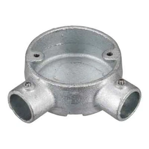 Conlok CL3G 20mm 2-Way Angle Box Galvanised Malleable Iron Round | Pack of 10 - Picture 1 of 24