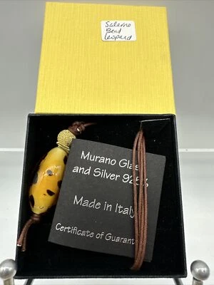 Authentic Murano Glass Pe￼ndant With Certificate- Salerno Bead Leopard M3 - Image 1 of 4