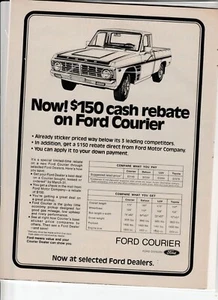 Anuncio de revista original de camioneta Ford Courier 1975 - Imagen 1 de 1