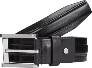 ORIGINAL CALVIN KLEIN K50K510644 LUX 35mm LEATHER BELT. BLACK, 100 cm 40", NEW - Picture 1 of 6