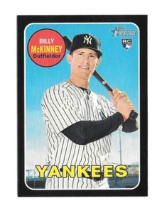 Topps Heritage High Number Billy McKinney RC 2018 borde negro - Yankees de Nueva York - Imagen 1 de 1