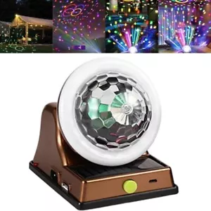 Solar Charging Colorful Magic Ball RGB Atmosphere Light, Solar-Disco Ball Light - Picture 1 of 13