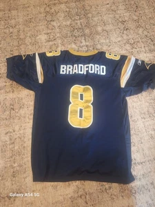 Reebok Sam Bradford St Louis Rams Trikot genäht Größe 50 Large - Bild 1 von 6