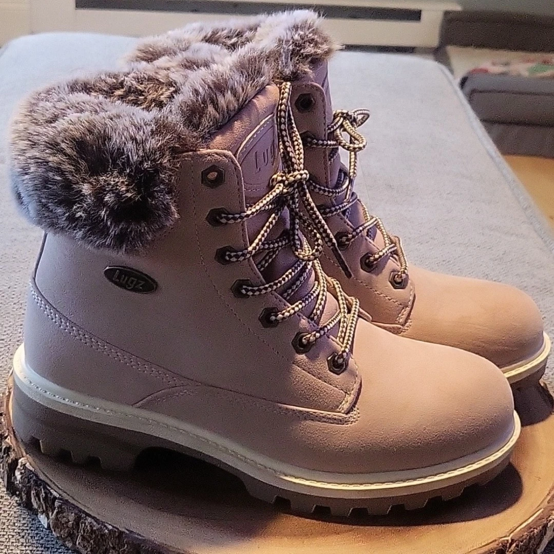 Lugz Women's Tambora Fashion Boots - Ivory/Rose Gold Winter Boots Size 7