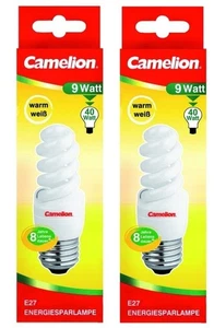 2 x Bombilla Bajo Consumo Espiral - C - 9W - E27 - T2 - 450lm - 2700K - Imagen 1 de 2