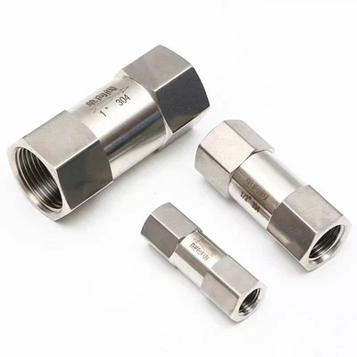 1/8" 1/4" 3/8" 1/2" 3/4" BSP Female 304 Stainless One Way Check Valve Non-return - Image 1 of 4