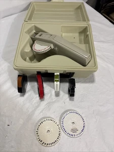 Vintage Dymo Label Making Kit M-6, 3 wheels 5 Tapes w/ Case. Fully Tested. - Picture 1 of 10