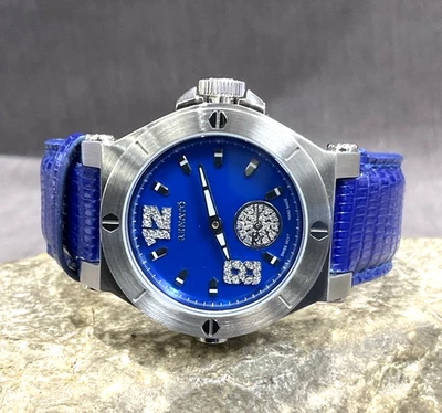 Reloj para mujer Renato Wilde Beast edición limitada esfera diamante correa azul Foto 1 de 4