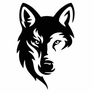 Adesivo Lupo Testa di Predatore 30 x 20 cm - Adesivo Auto Sticker Style - Foto 1 di 7