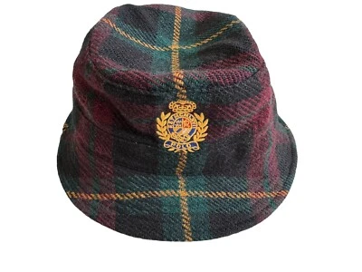 Новый Polo Ralph Lauren Золотой поло герб шерсти и альпака волос клетку ведро шляпа S/M - Изображение 1 из 4
