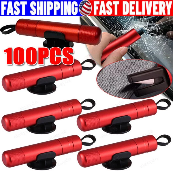 Martillo de seguridad para automóvil ventana rompedor de vidrio cinturón de seguridad escape de emergencia herramienta cortadora Foto 1 de 4