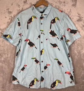 American Eagle Men’s Shirt Size XXL Blue Pelican Classic Fit Preppy Toucan Sam - Picture 1 of 7