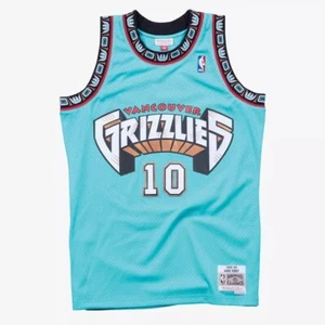 NEW Mitchell & Ness Grizzlies NBA Swingman Road Jersey Mike Bibby 1998 Teal - Picture 1 of 3