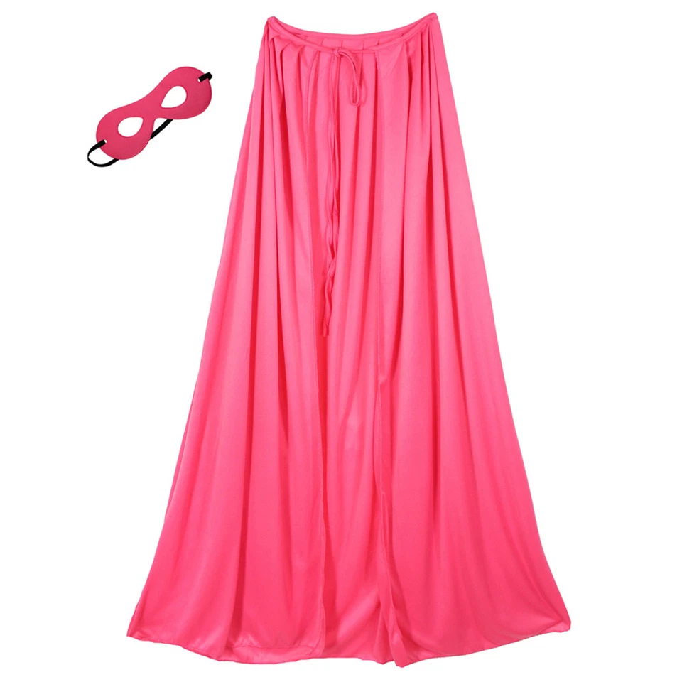 Conjunto de Disfraz de Capa y Máscara de Superhéroe Rosa Infantil 39" ~ FIESTA DE DISFRACES PARA NIÑOS HALLOWEEN Foto 1 de 1