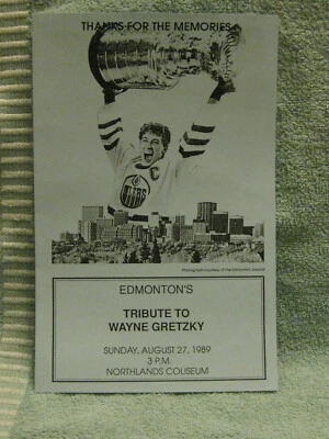 Wayne Gretzky 1989 Tribute to Wayne Gretzky program August 1989 mint shape - Image 1 of 4