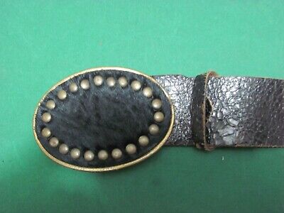 Vintage - Cintura Uomo In Vera Pelle , Con Fibia In Metallo , Cm. 115 X 4,8 • 117.10€