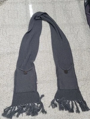 Bufanda gruesa de punto con bolsillos de mezcla de algodón gris UGG  Foto 1 de 4