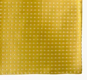 New CESARE ATTOLINI NAPOLI Yellow White Dot Silk Print Pocket Square - Picture 1 of 2