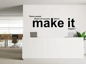 Wandzitat ""Einige Leute träumen..." Aufkleber Moderner Transfer PVC Büro Arbeit Job Bu - Bild 1 von 7