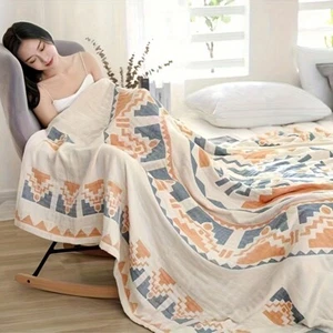 Bohemian Rosette Cotton Blanket Quilt 150×200cm– Soft, Breathable - Picture 1 of 9