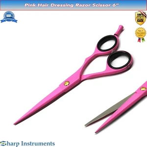 6.0" PINK Barber Hair Cutting Thinning Grooming Dressing Scissors Razor Shears - Bild 1 von 4