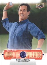 2011 Upper Deck World of Sports World of Politics INSERT #WP7 Rick Santorum