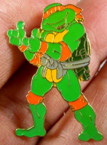 Vintage 1989 Mirage Michaelangelo TMNT Teenage Mutant Ninja Turtles Pin Taiwan - Bild 1 von 7