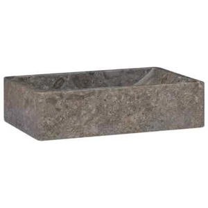 Sink 17.7"x11.8"x4.7" Marble High Gloss Gray vidaXL - Picture 1 of 8