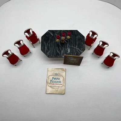 Ideal Petite Princess Mueble Casa de Muñecas Comedor Sillas Mesa 9 Piezas Foto 1 de 4