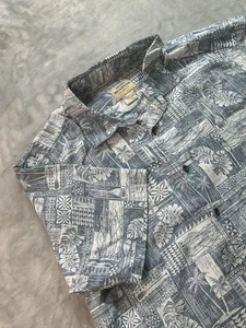Quicksilver Waterman Collection Hawaiian Shirt Men's 2XL Short Sleeve Floral - Picture 1 of 13